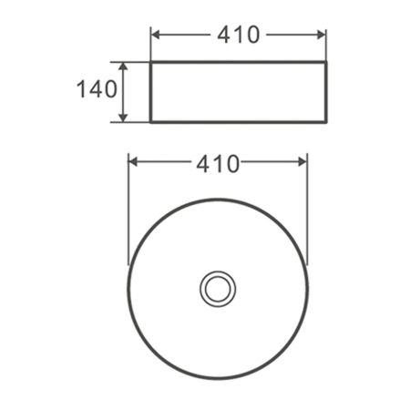 Раковина чаша Terminus Аврора 06RN41x41x14W, белый, артикул 06RN41x41x14W