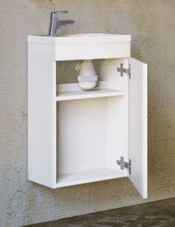 Тумба под раковину Raval Kub 40 подвесная Белая