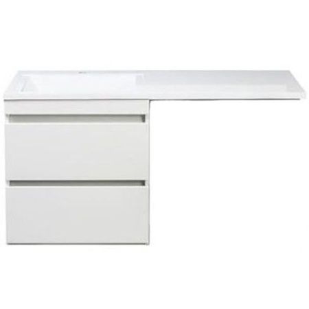 Тумба подвесная "Даллас 130", Люкс белая, PLUS, артикул СС-00000600