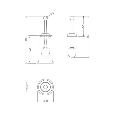Devon New York ерш напольный, колба керамика белая, цвет: светлое золото, артикул NY120OT