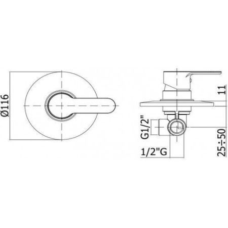 Набор смесителей Paffoni Blu 3 в 1 (сет 12) (с внутренней частью), артикул 00255130