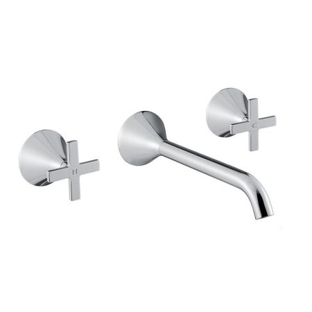 SIRIUS Смеситель для раковины скрытого монтажа настенный, излив L21 см., хром, артикул 28166