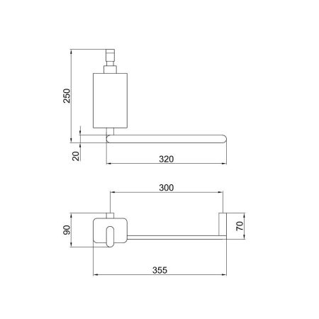 Полотенцедержатель с дозатором жидкого мыла Webert Living LV501501345, никель, артикул LV501501345