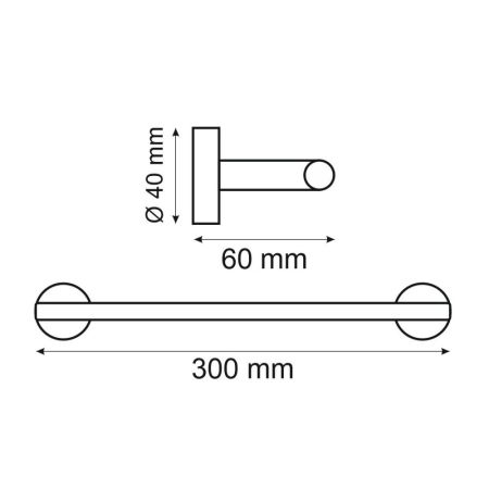 Полотенцедержатель 30 см Webert Rimini RI500501010, золото, артикул RI500501010