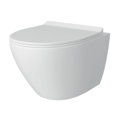 Унитаз подвесной Maretti Elena безободковый с микролифтом, EA10PBM88-844, белый, артикул EA10PBM88-844