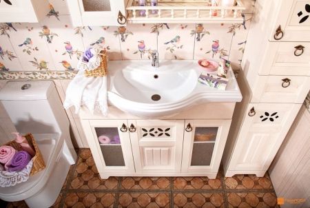 Тумба под раковину Бриклаер Кантри 105 Бежевый дуб прованс