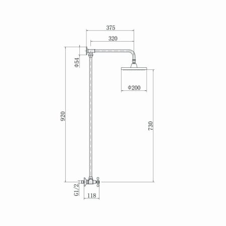 Душевая система FASHUN A2308, хром, артикул A2308