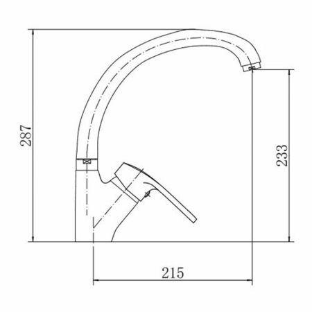 Смеситель для кухни FASHUN A4166, хром