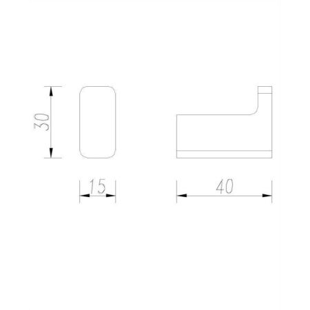 Крючок OMNIRES NELSON NL80110BL (черный BLM)