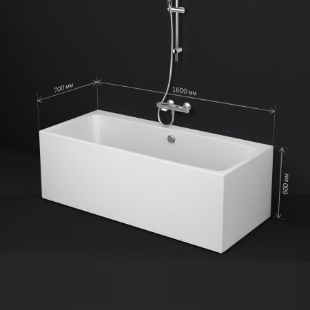 W84A-160-070W-A Func Ванна акриловая 160х70, артикул W84A-160-070W-A