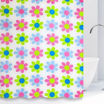 Штора для ванной комнаты Savol S-01718Z, цветы