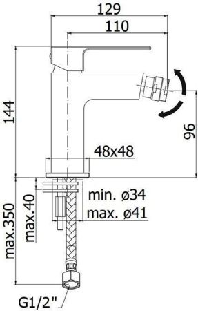 Смеситель для биде Paffoni Elle EL131CR, артикул EL131CR