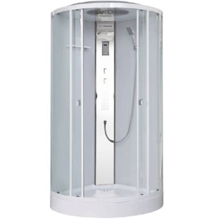 Душевая кабина Orans EW-113 100x100 с гидромассажем профиль Белый задние стенки Белые, артикул EW-113