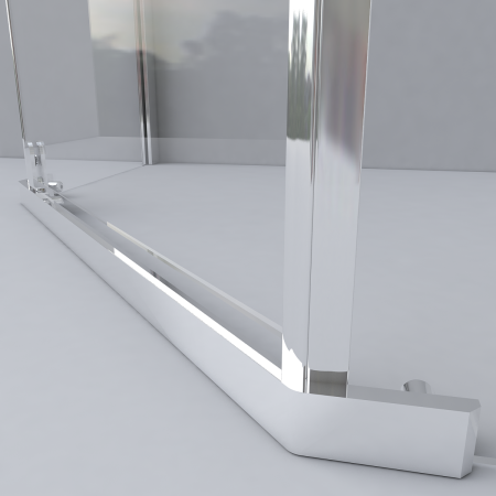 Душевой уголок Stresa VSP-1S100CLB, 1000*1000, черный, стекло прозрачное, артикул VSP-1S100CLB