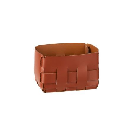 ADJ Корзинка Mini Bottega, 12x19xH13 см., цвет: бордо/коньяк, артикул 1012.30/09