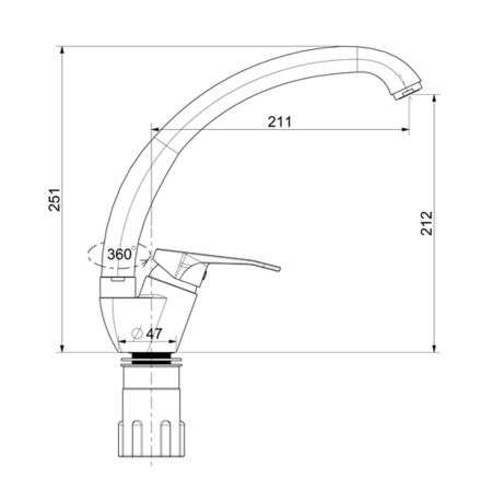 Смеситель для кухни Splenka S202.41.05, сатин