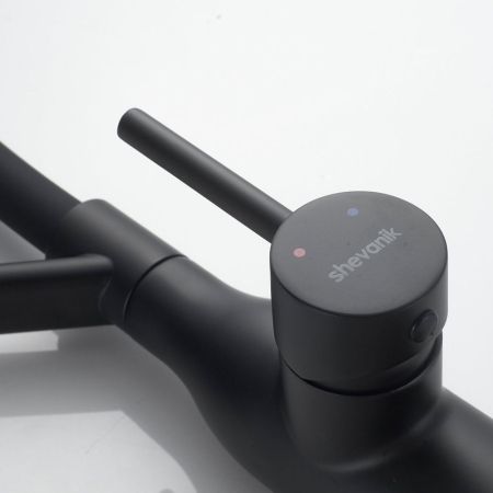 Смеситель для кухни с гибким изливом Shevanik S343H-3, черный