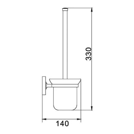 Ершик Haiba HB1710, хром