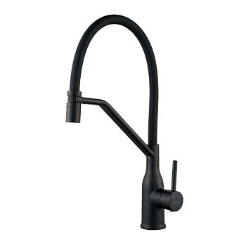 Смеситель для кухни с гибким изливом Shevanik S343H-3, черный