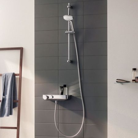 Термостатический смеситель для душа GROHE GRT SmartControl и душевой гарнитур Euphoria 110 Massage с душевой штангой 900 мм (34721000), артикул 34721000