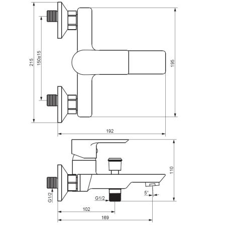 471000001 Apollo Смеситель для ванны и душа, хром, артикул 471000001