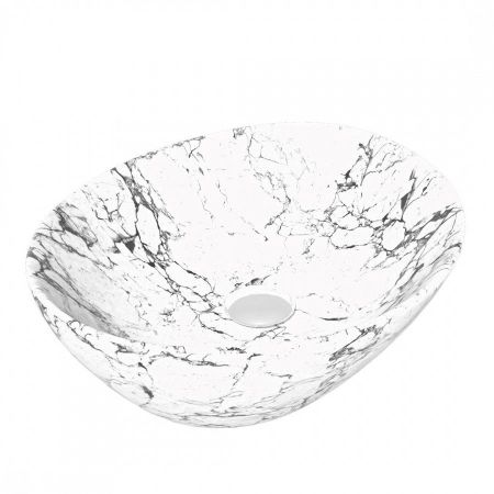 Раковина чаша Maretti EN13NS87-740MR, белый мрамор, артикул EN13NS87-740MR