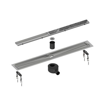 Душевой лоток (двухсторонняя решетка) TIMO Drain System DS230210/01, сатин