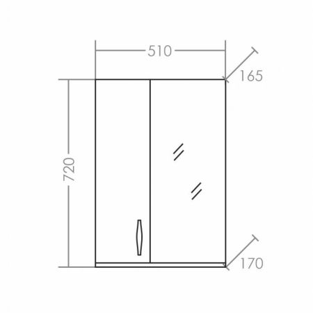 Зеркало "Верона-50" лев.