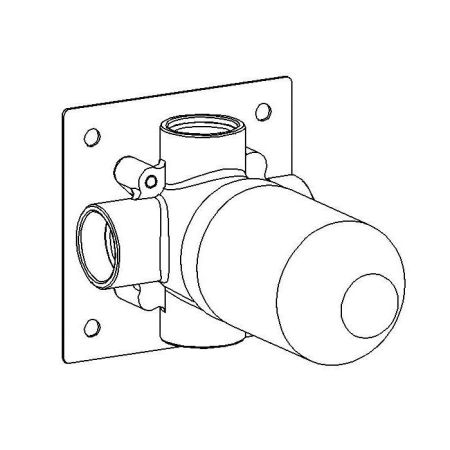 Внутренняя часть, Carimali, назначение-для дивертора на 2 потока воды, стандарт подвода воды-1/2", хром