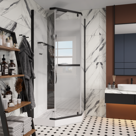 Кабина CHIKA901B душевая без крыши Cerutti SPA (90x90x215-225)