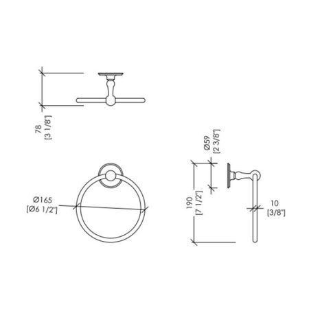Devon Old Navy Полотенцедержатель кольцо, хром, артикул MIL605CR
