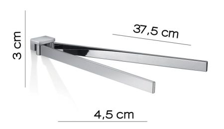 Gedy Lanzarote, полотенцедержатель двойной поворотный, цвет хром, артикул A323(13)