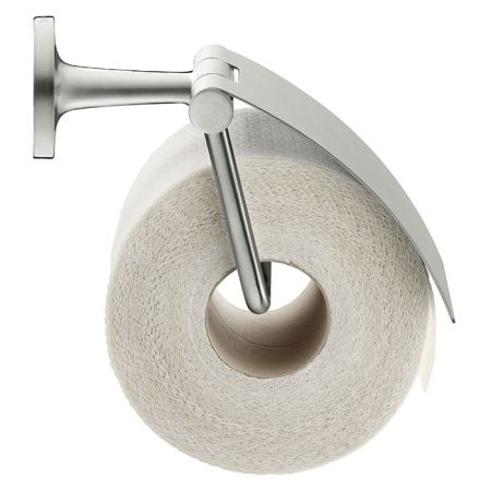 Duravit Starck T Держатель туалетной бумаги с крышкой  настенный, цвет: Stainless steel Brushed, артикул 0099407000