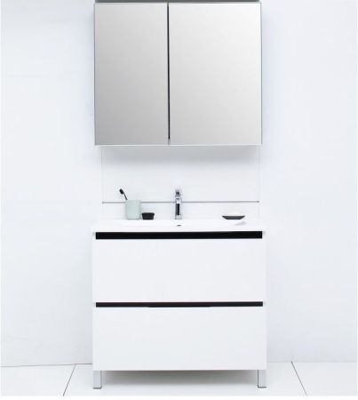 Зеркало-шкаф De Aqua 80 серебро