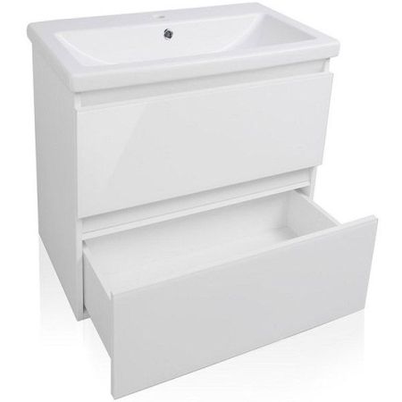 Тумба подвесная "Даймонд 70", Комо 70, Люкс белая, PLUS, артикул СС-00000498