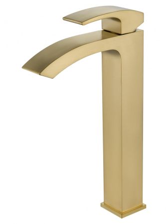 Смеситель для раковины высокий WONZON & WOGHAND FIT, Брашированное золото (WW-88239009-BG), артикул WW-88239009-BG