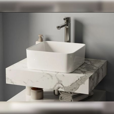 Столешница Velvex Unit 60, белый мрамор, артикул st.UNI.60-630