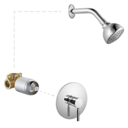 Встраиваемая душевая система Haiba HB80088, хром, артикул HB80088