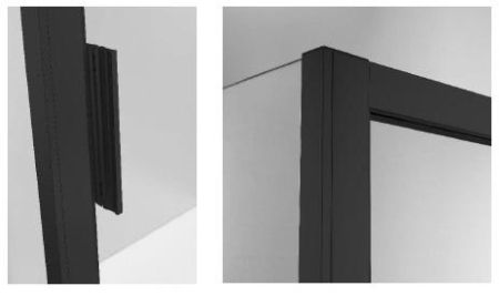 Душевая дверь Aquanet Pleasure AE60-N-120H200U-BT 120, прозрачное стекло, артикул AE60-N-120H200U-BT