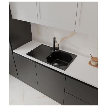 Кухонная мойка GranFest UNIQUE 840L, черный, артикул U-840L черный