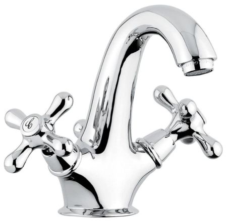 Emmevi Deco Classic, смеситель с донным клапаном для раковины, цвет хром-золото