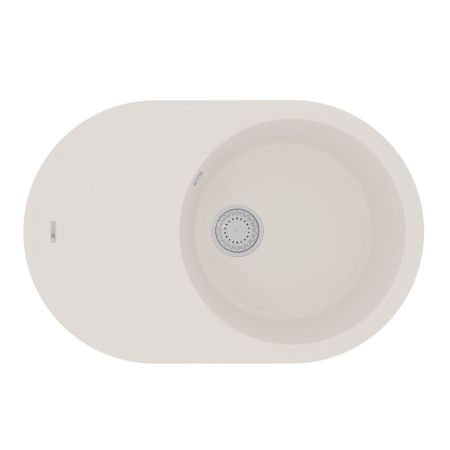 Кухонная мойка Lemark LACHA 760 врезная овальная с крылом из кварцгранита цвет: Жасмин  (9910058), артикул 9910058