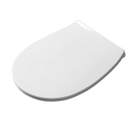 Artceram STEP Сиденье для унитаза с микролифтом, цвет: белый, петли: хром, артикул STA002 01 71 bi/cr