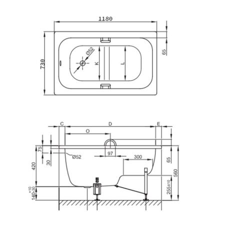 BETTE Ножки для ванны STEP (комплект), артикул B23-1520