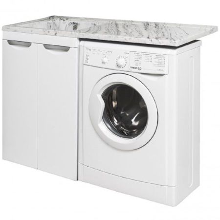 Тумба под раковину Runo Лира 120 4620750027223 Белая