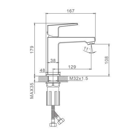 Смеситель для раковины Splenka S01.10.06, черный, артикул S01.10.06
