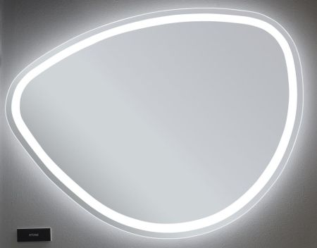 Xpertials STONE, овальное зеркало 80х70 см, LED свет, вкл/выкл с диммером, артикул 84354135-37041