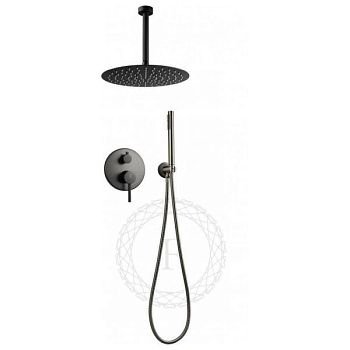 Душевая система встраиваемая FILARETE Roun FL1024BG, графит