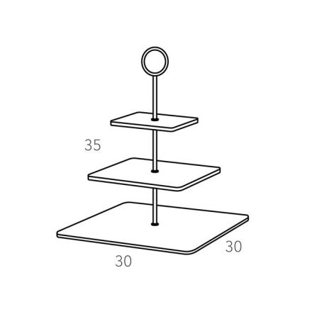 ADJ Сервировочная стойка, 30x30xH35 см.,ручка Круглая, цвет: олива, фурнитура бронза, артикул 0092C.55.BR