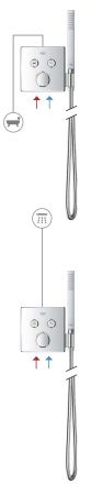 Термостатический смеситель на 2 выхода GROHE Grohtherm SmartControl со встроенным держателем ручного душа, внешняя часть, хром (29120000) Термостатический смеситель на 2 выхода GROHE Grohtherm SmartControl со встроенным держателем ручного душа, внешняя часть, хром (29120000)